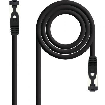 CABLE DE RED LATIGUILLO SSTP CAT8.1 AWG26 0.30 M NEGRO NANOCABLE CABLE DE RED LATIGUILLO SSTP CAT8.1 AWG26 0.30 M NEGRO NANOCABLE